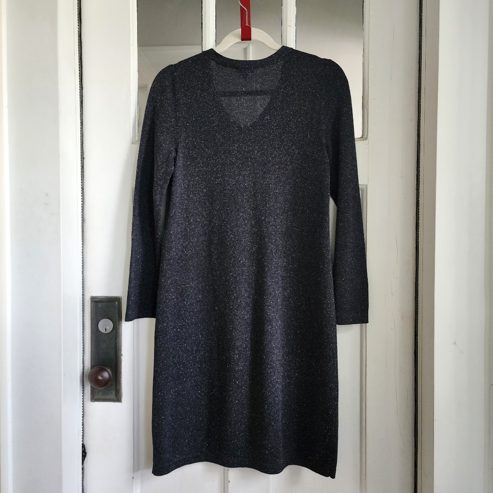J.Jill Silk Blend Longsleeve Speckled Gray Dress, Sz PS - Picture 7 of 9